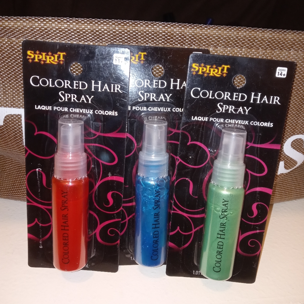 Colored hair spray